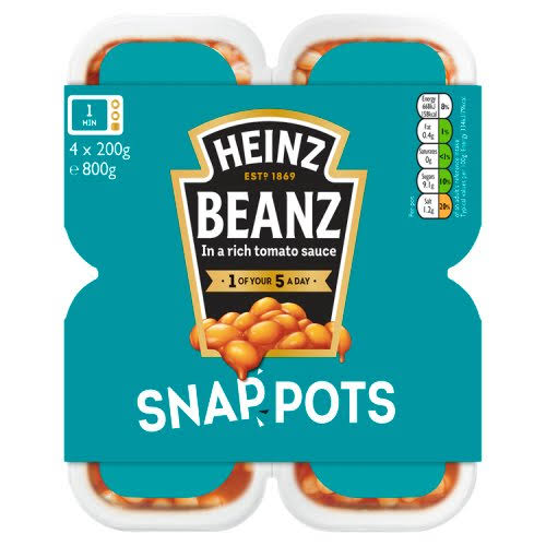 Heinz Baked Beans Snap Pots - 200g, 4pk