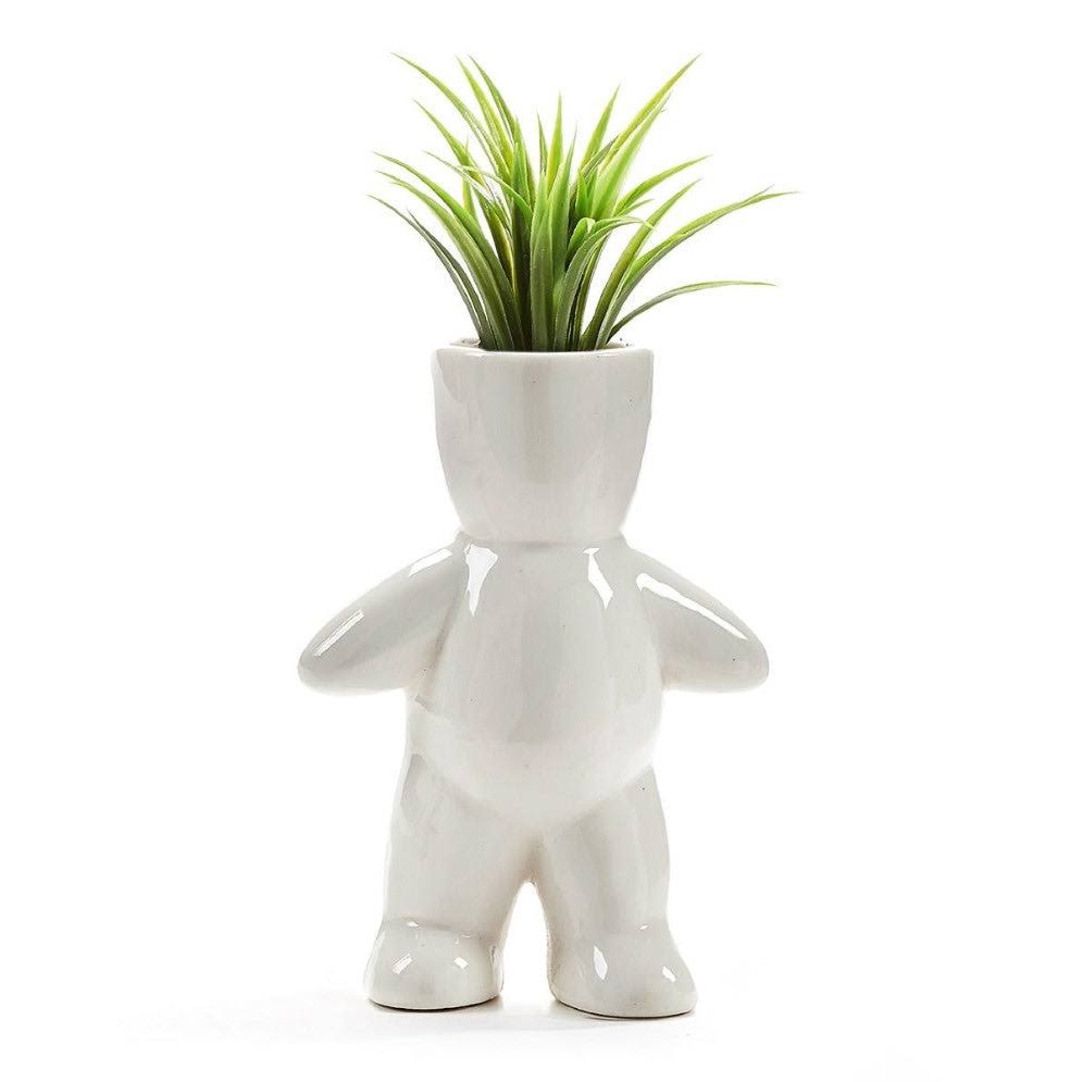 Mini Figure Planter White