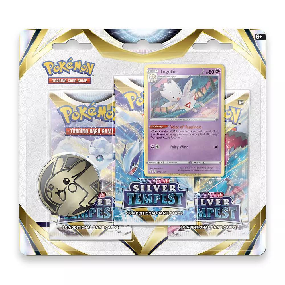 Pokemon TCG Sword & Shield 12 Silver Tempest 3 Pack Booster