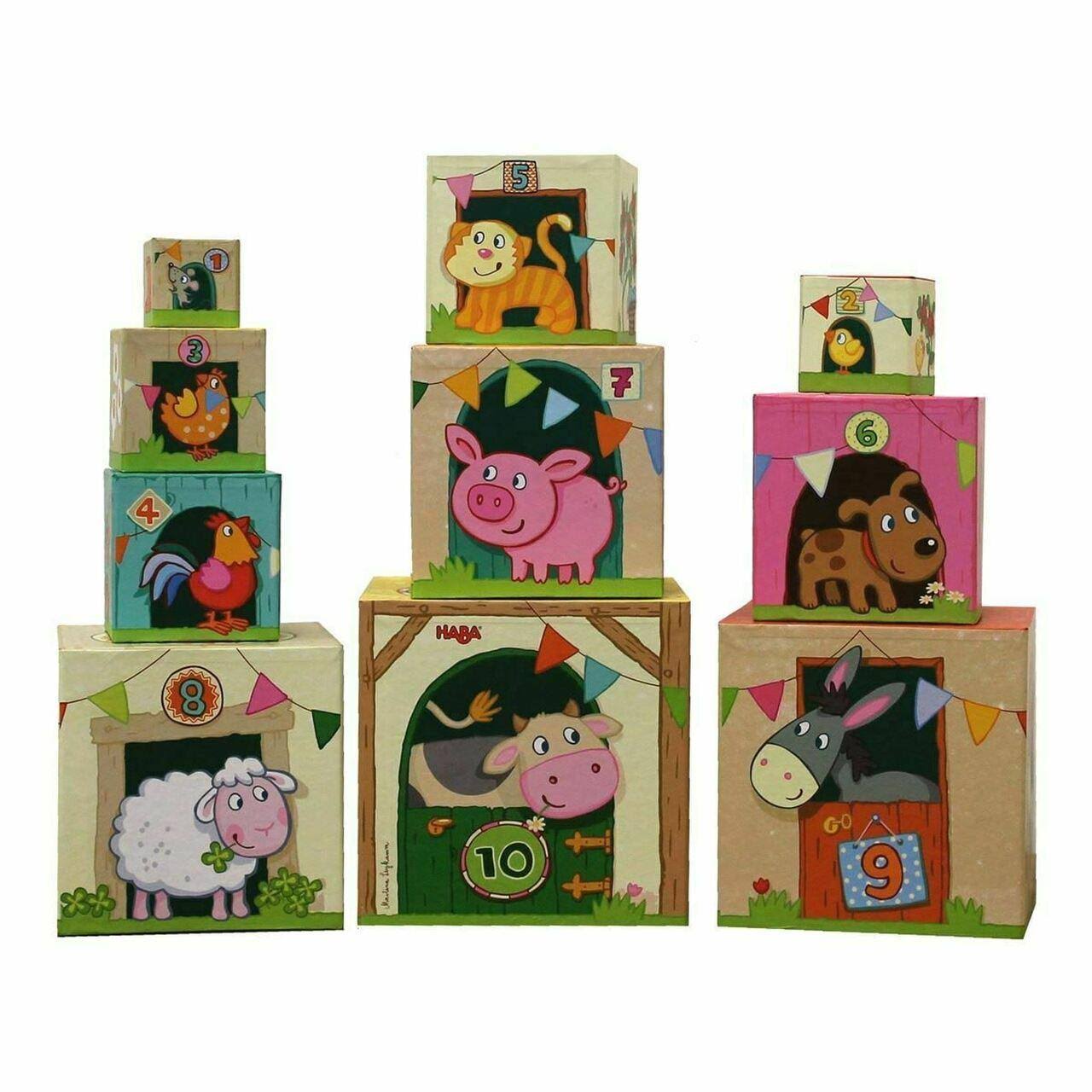 Haba On The Farm Stacking Cubes
