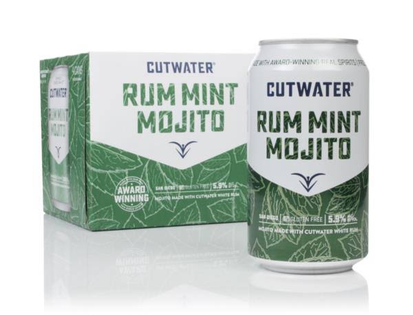 CutWater Spirits Rum Mint Mojito 4 x 355ml Pre-Bottled Cocktails 5.90% Size 142cl