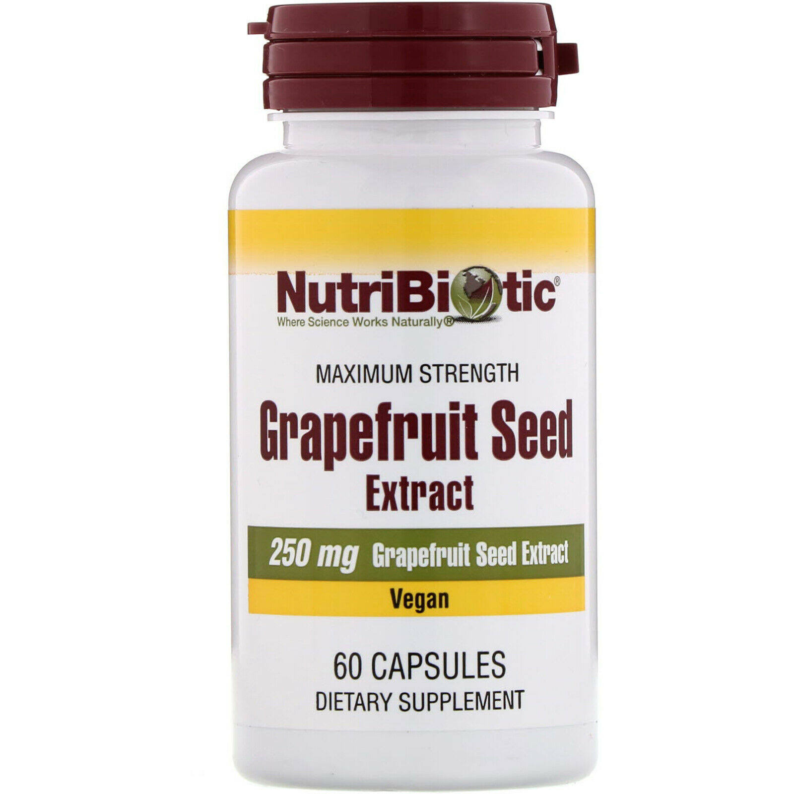 NutriBiotic Grapefruit Seed Extract - 60 Capsules