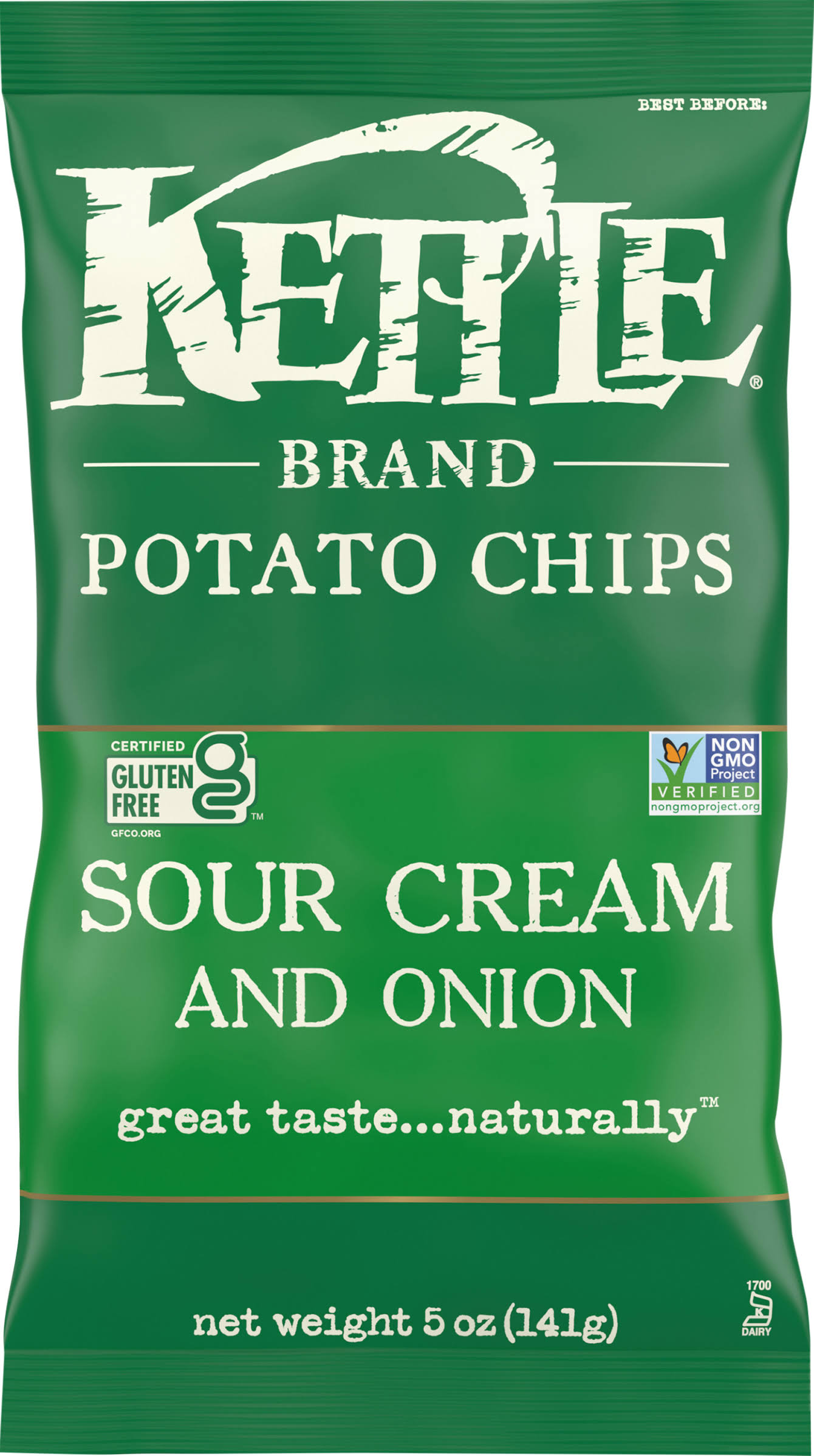 Kettle Brand Potato Chips - Sour Cream and Onion, 142g
