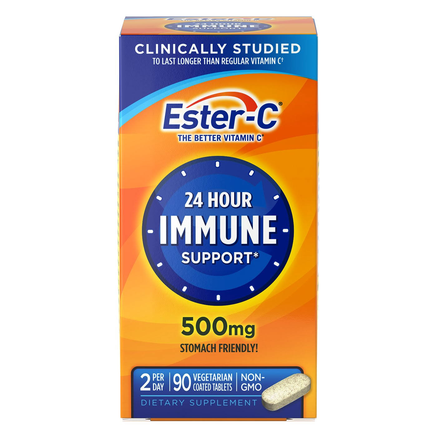 Ester C Better Vitamin C 24 Hour Immune Support Coated Tablet Supplement - 500mg, 90ct