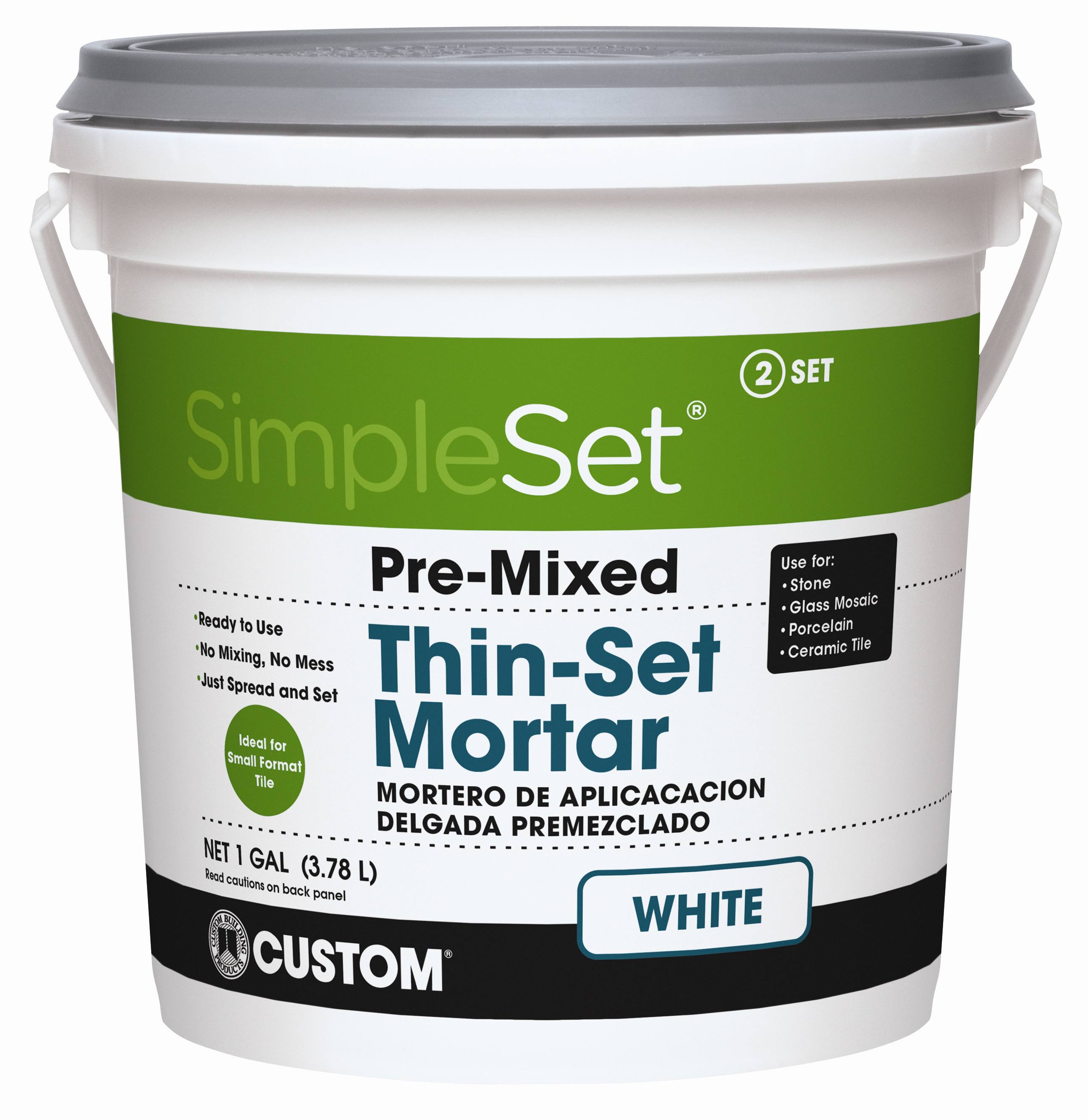 Custom Building Product Premix Tile Thinset Mortar - White