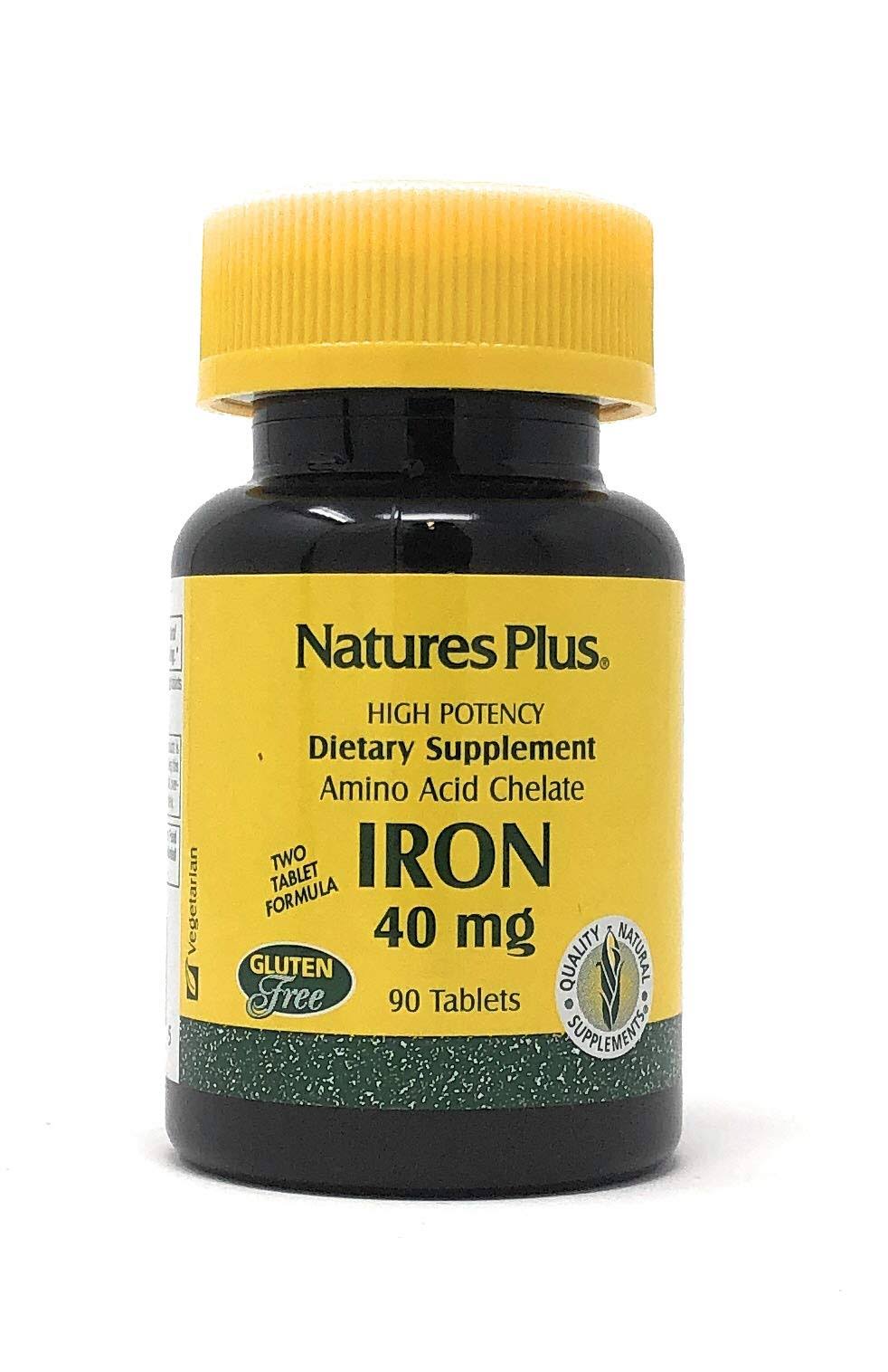 Natures Plus Iron Supplement - 40 mg, 90 Tablets