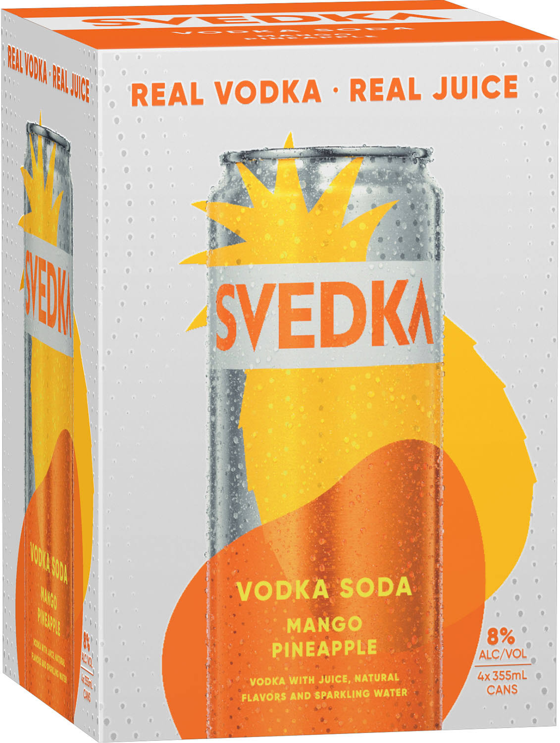 SVEDKA Vodka Soda Mango Pineapple 4-Pack