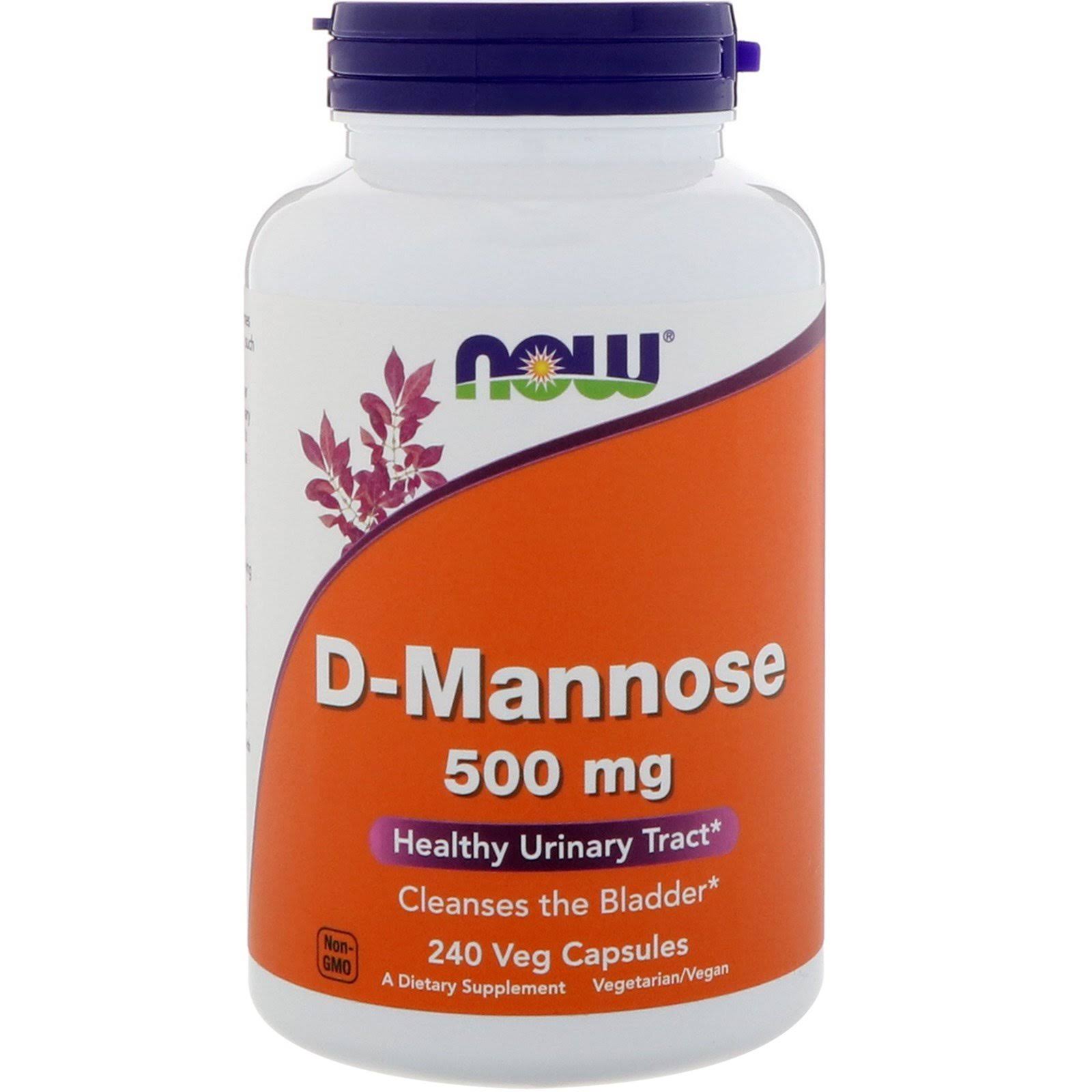 Now Foods D-Mannose 500 mg 240 Capsules
