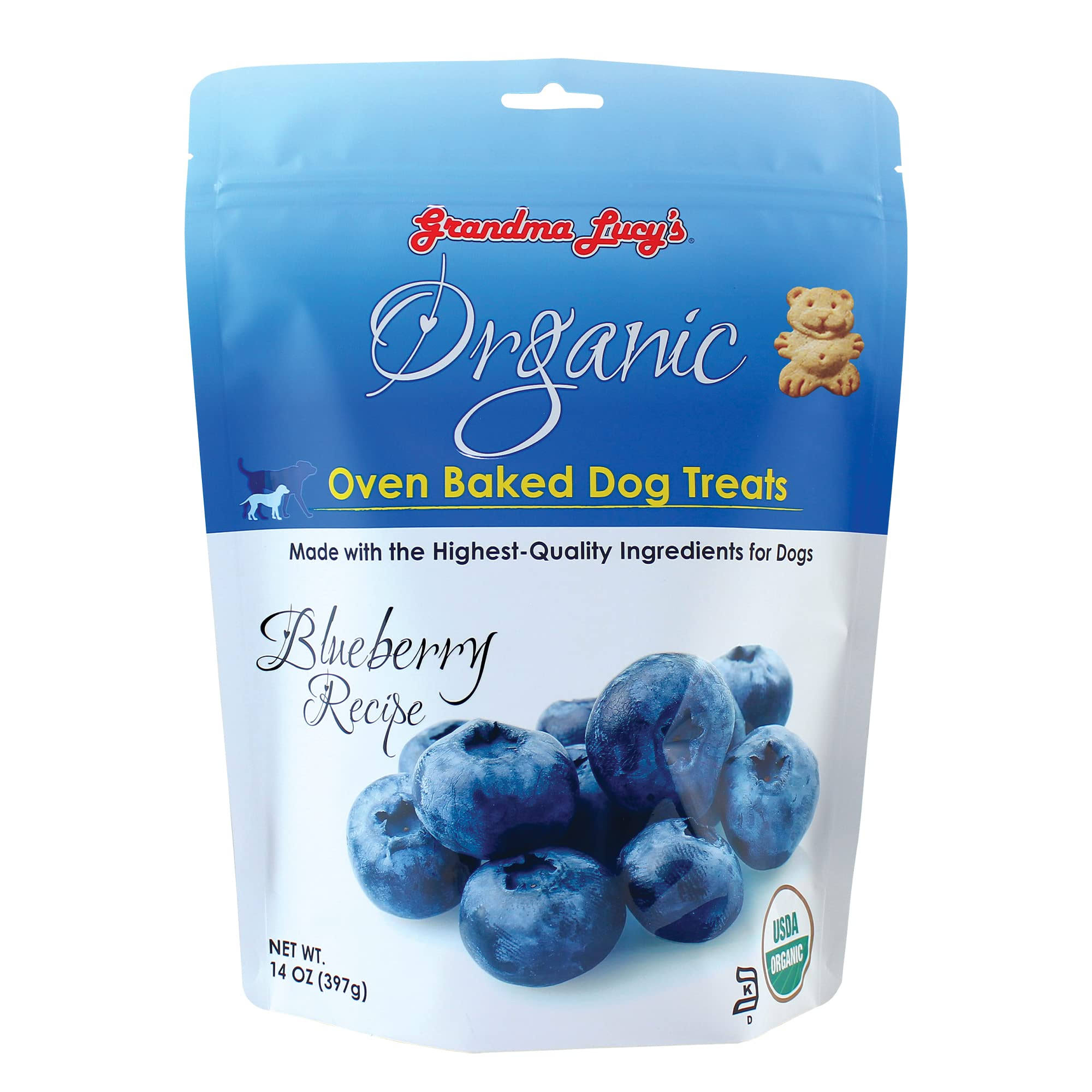 Grandma Lucy's Organic Baked Treat for Dogs - Blueberry, 14oz