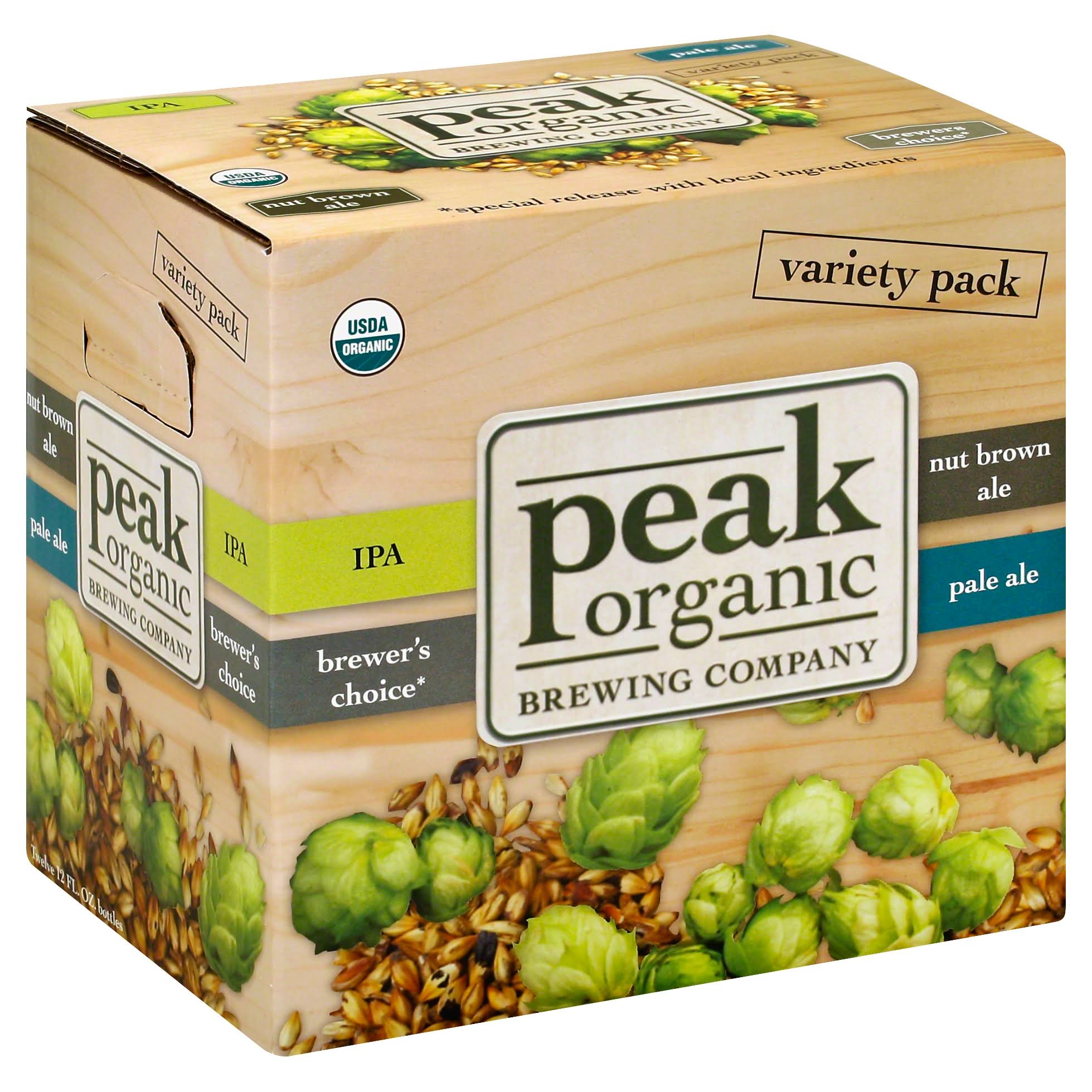 Peak Organic Beer Variety Pack - 12 pack, 12 fl oz bottles
