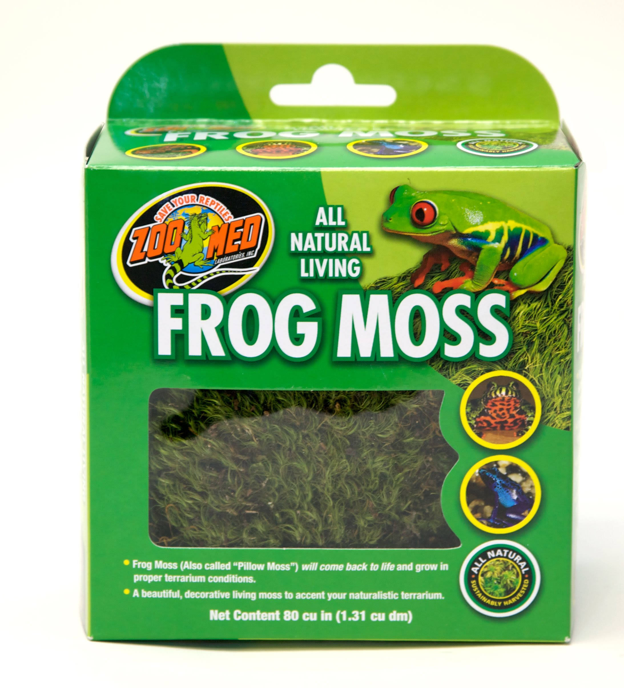 Zoo Med Laboratories All Natural Frog Moss - 80 Cubic Inch
