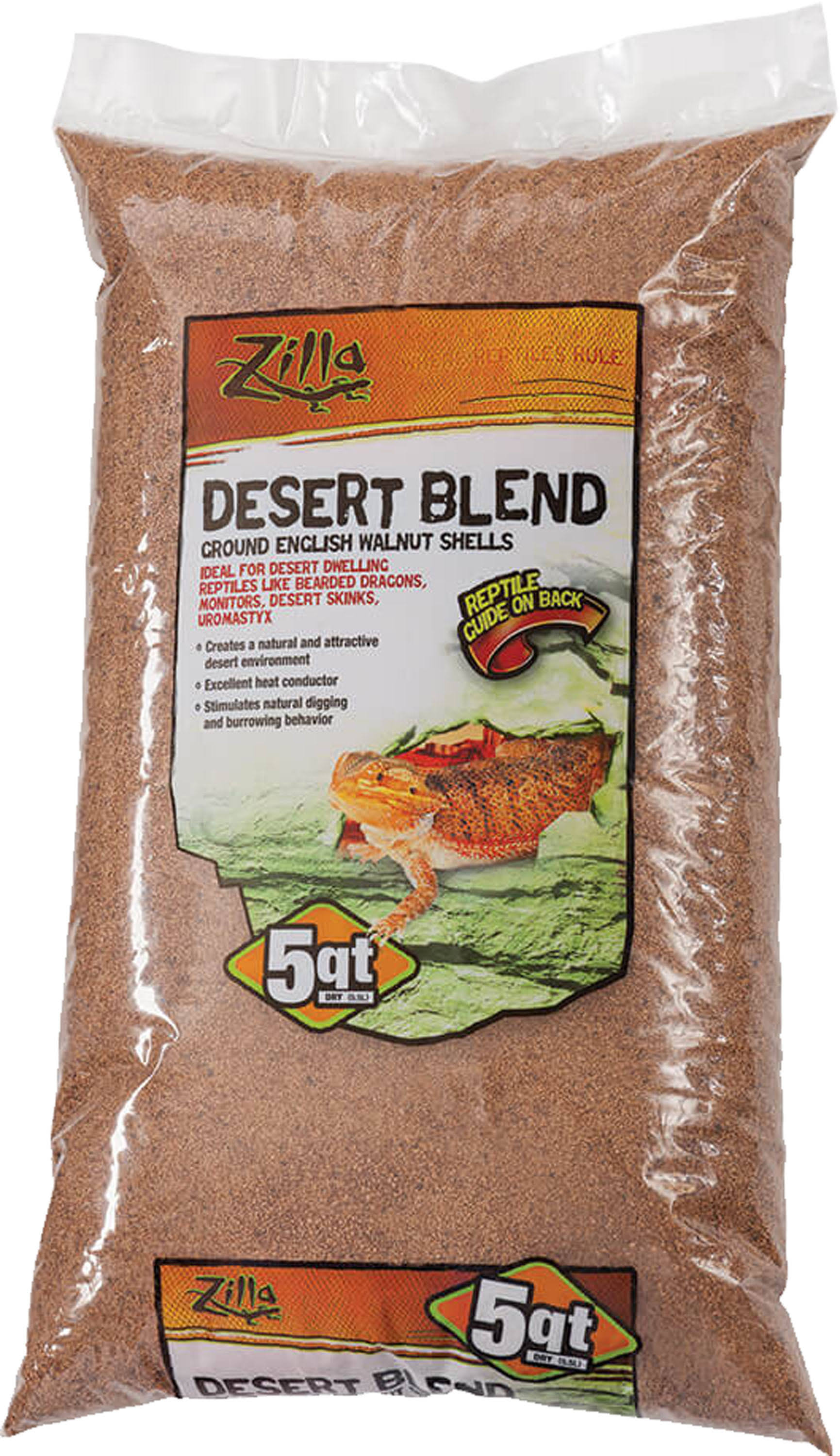 Zilla Desert Blend Ground Walnut Shell Reptile Bedding - 5qt