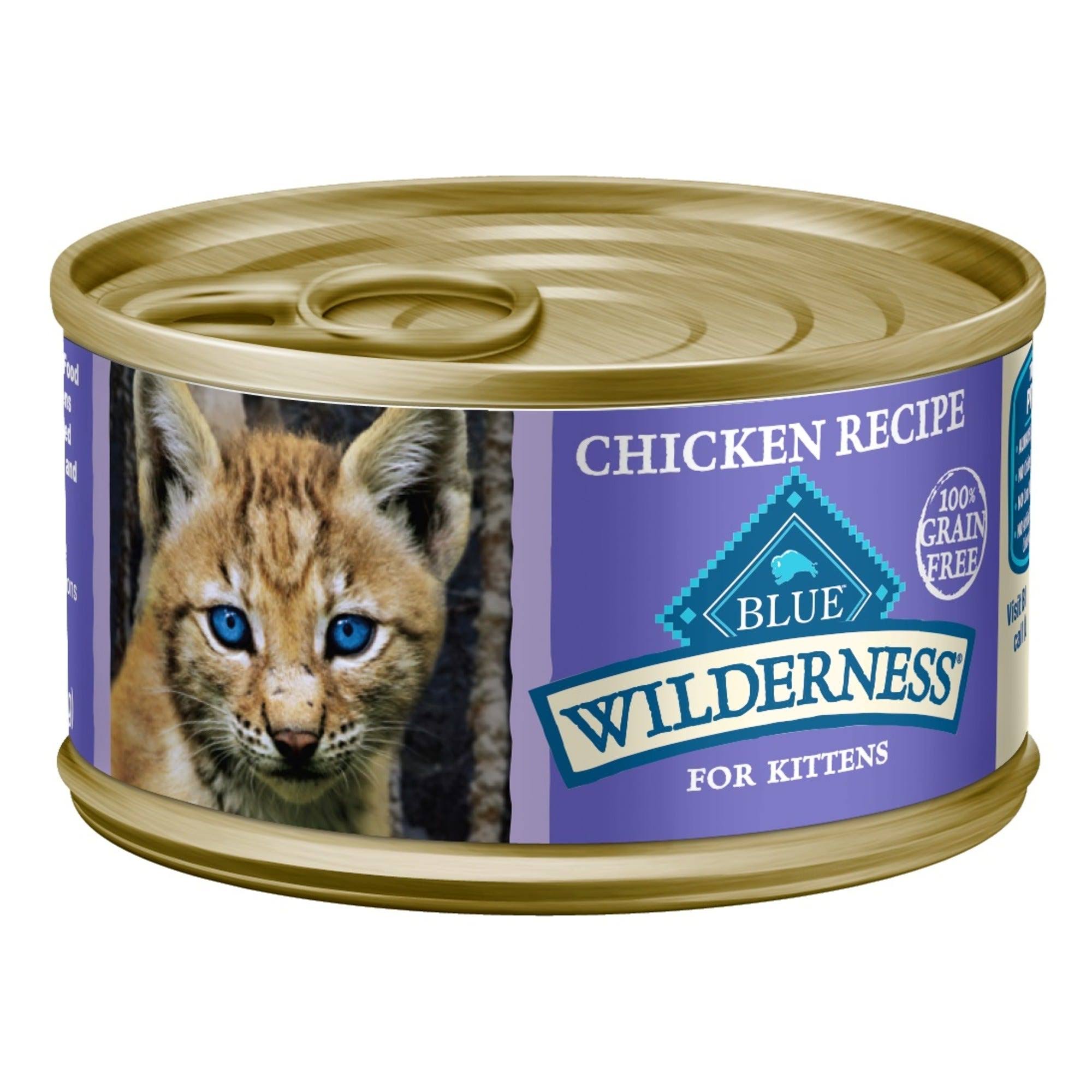 Blue Buffalo Wilderness High Protein Pate Wet Cat Food - Chicken Recipe, 3oz