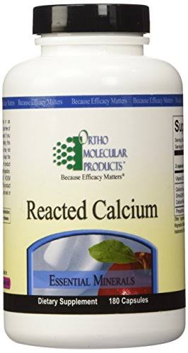 Ortho Molecular Products Reacted Calcium Dietary Supplement - 180 Capsules