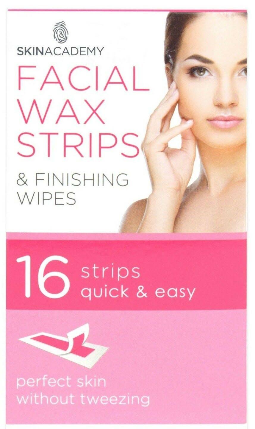 Pretty Facial Wax Strips and Finishing Wipes - 16 Facial Wax Strips and Finishing Wipes