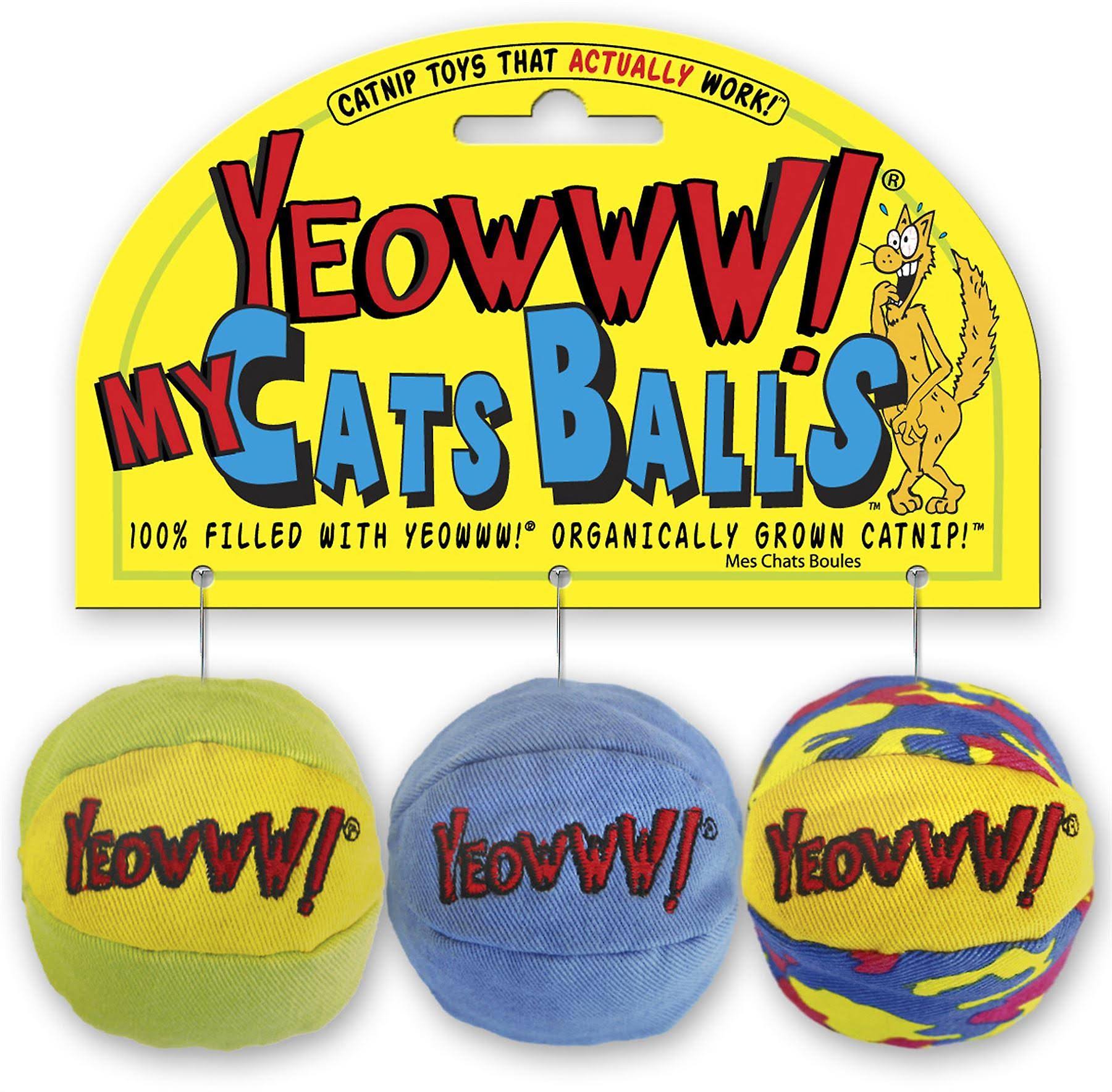 Yeowww My Cats Balls Cat Toy - 3 Pack