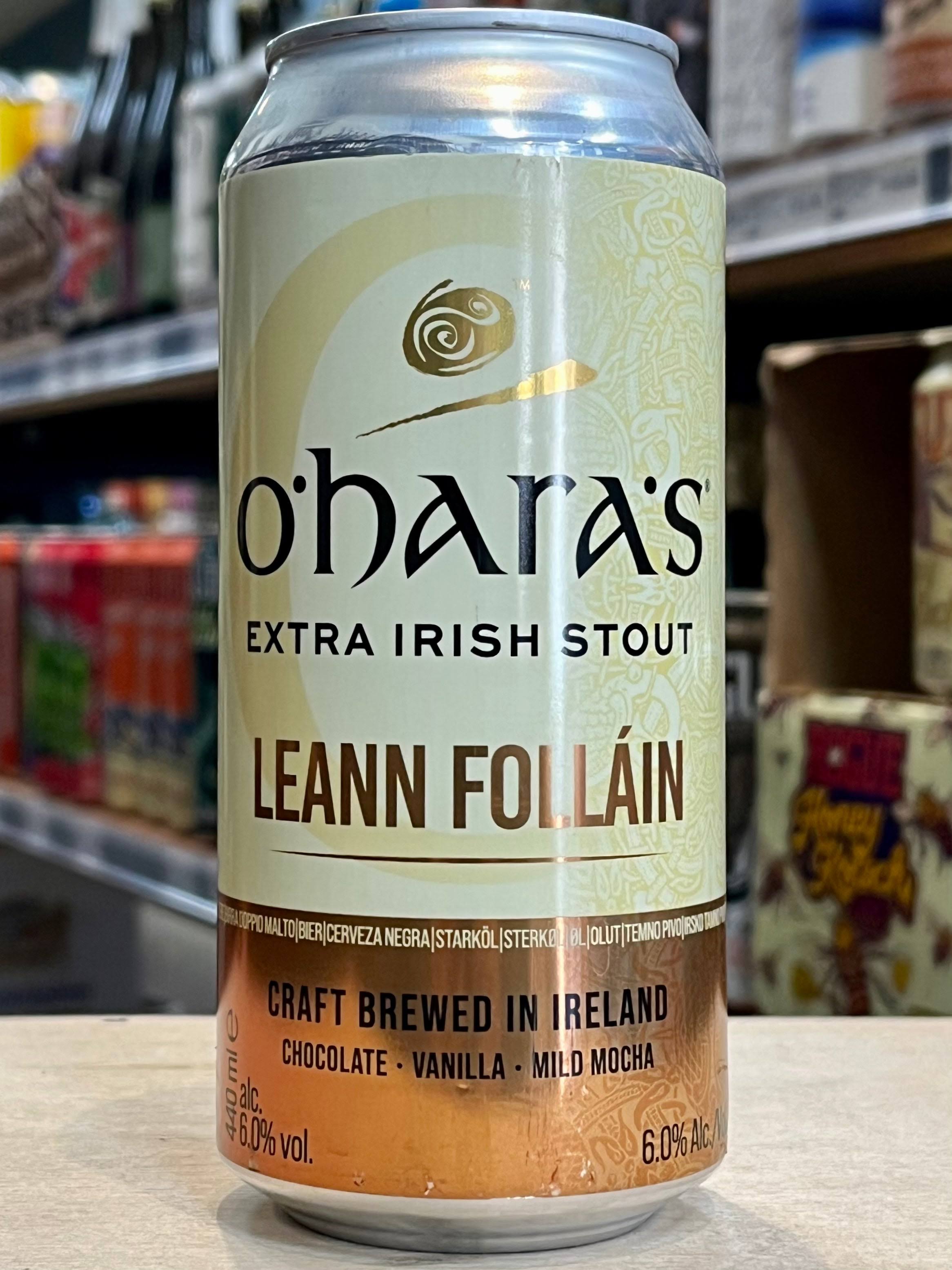 O'Hara's Leann Folain Extra Irish Stout 440ml Can