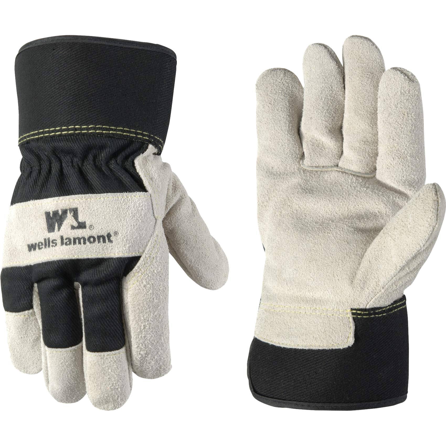 Wells Lamont 5130L Work Gloves - With Palomino Suede Cowhide, Safety Cuff, C100 Thinsulate, Large