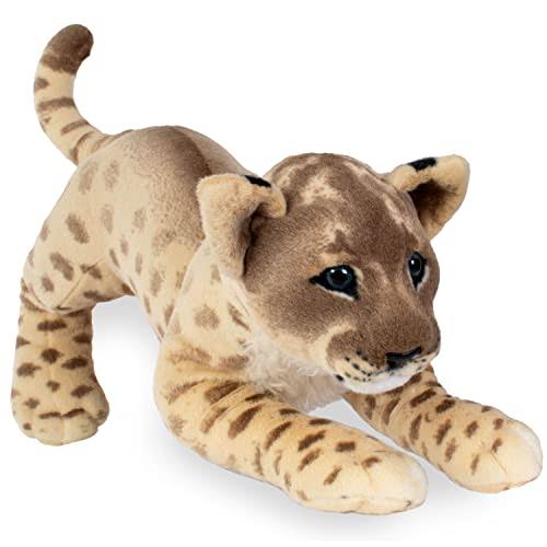 Real Planet Big Cat Cubs Stuffed Animal - Lion Tiger Leopard Plush Stu