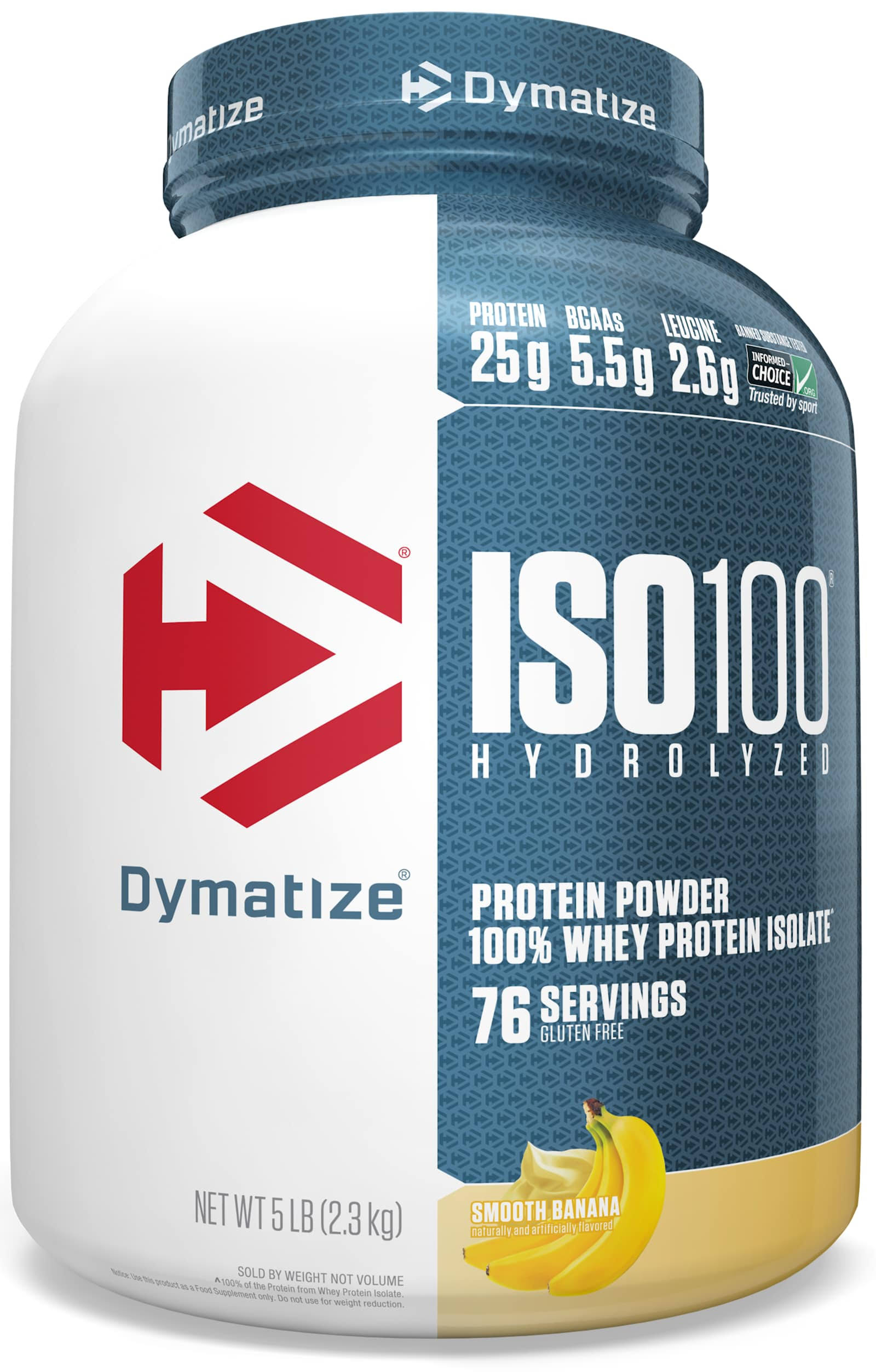 Dymatize Nutrition ISO-100 Hydrolyzed Whey Protein Isolate - Smooth Banana