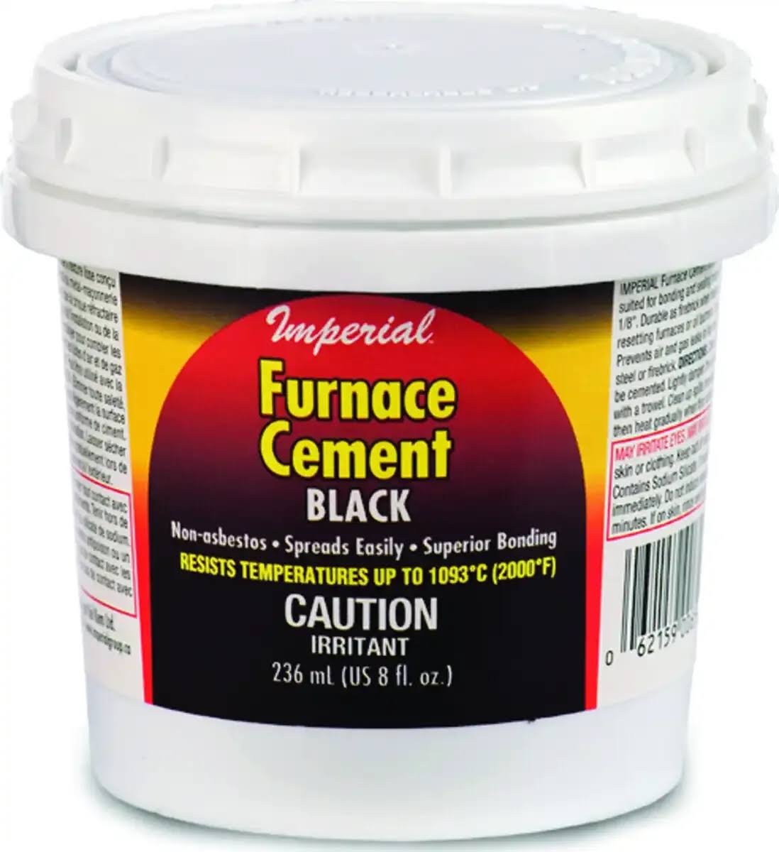Imperial Kk0077a Furnace Cement - Black, 8oz