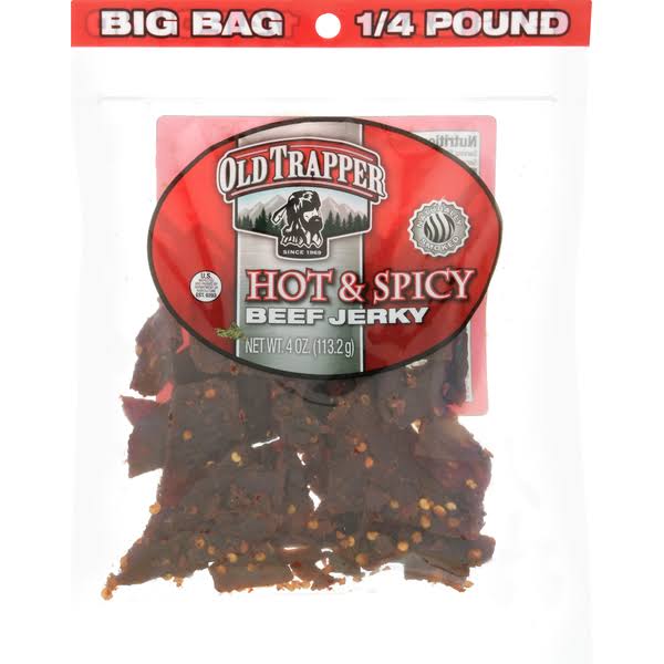 Old Trapper Beef Jerky, Hot & Spicy - 4 oz. (113.2 g)