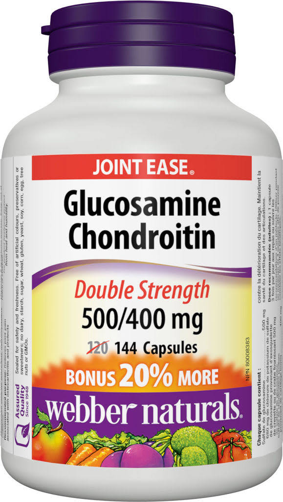 Webber Glucosamine Chondroitin 500/400 mg Double Strength 144.0 Capsules