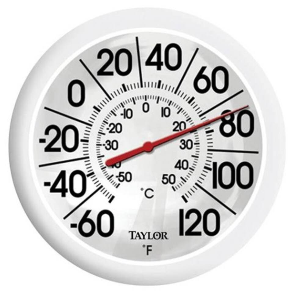 Taylor 6669527 8 in Plastic Dial Thermometer White