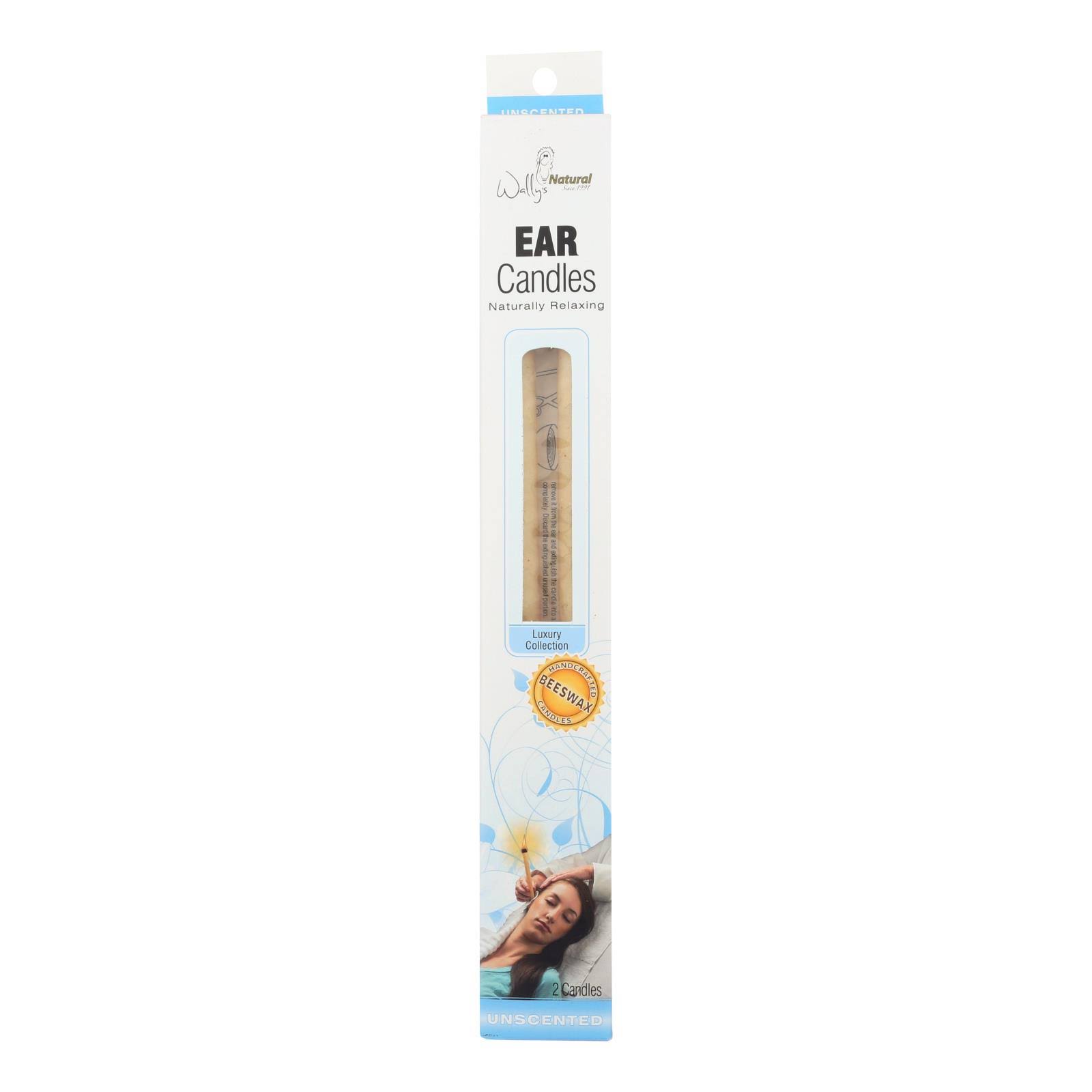 Wally's Natural Unscented Beeswax Ear Candles - 2ct