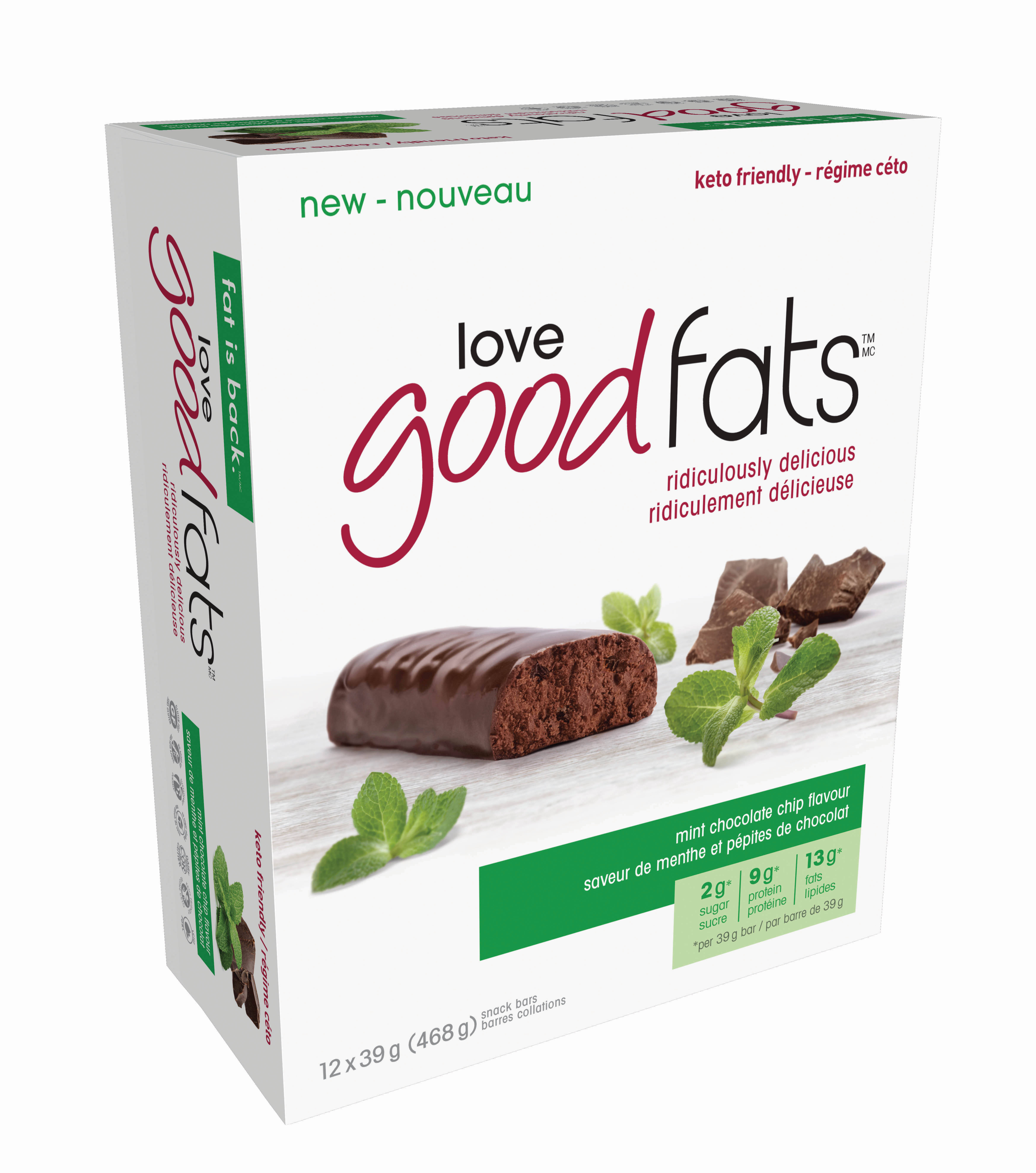 Love Good Fats Mint chocolate chip snack bar