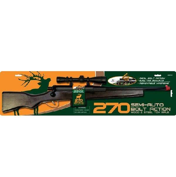 Parris 270 Hunting Replica 28'' Bolt Action Wood Rifle Toy