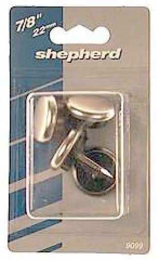 Shepherd Hardware 9099 Nail On Furniture Glides - with Satin Nickel Base, 4pk, 7/8"