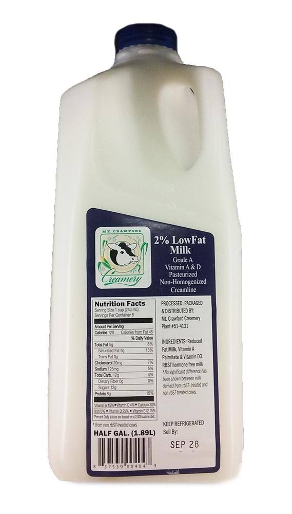 Mt. Crawford Creamery 2 Percent Milk - 64 fl oz
