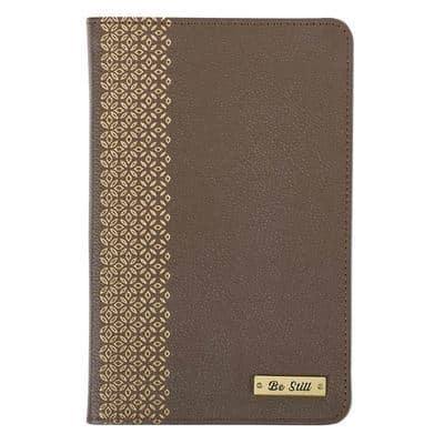 Leather Journal Be Still Badge by Christian Art Gifts Inc