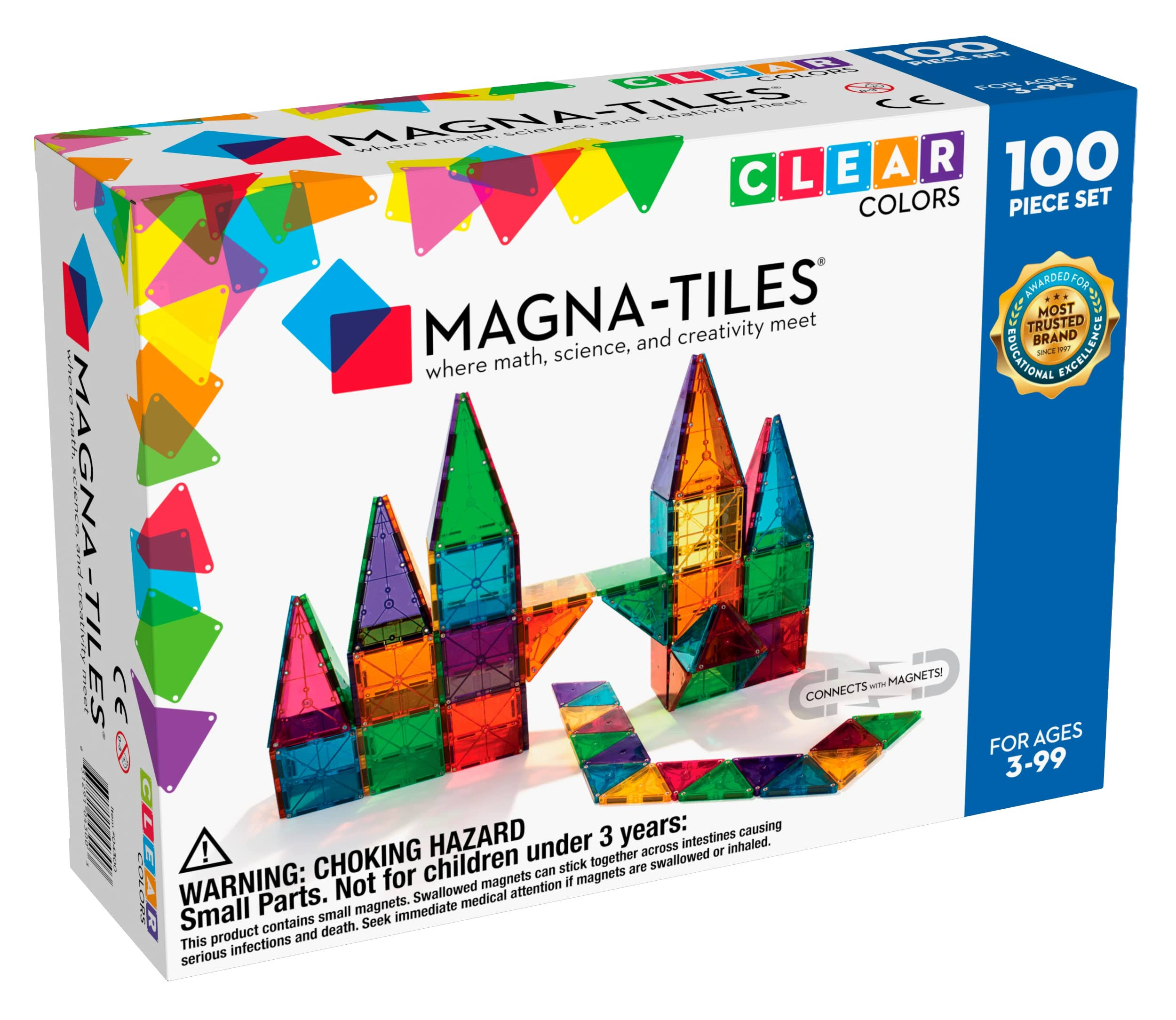 Magna-Tiles Translucent Colors 100 Pieces