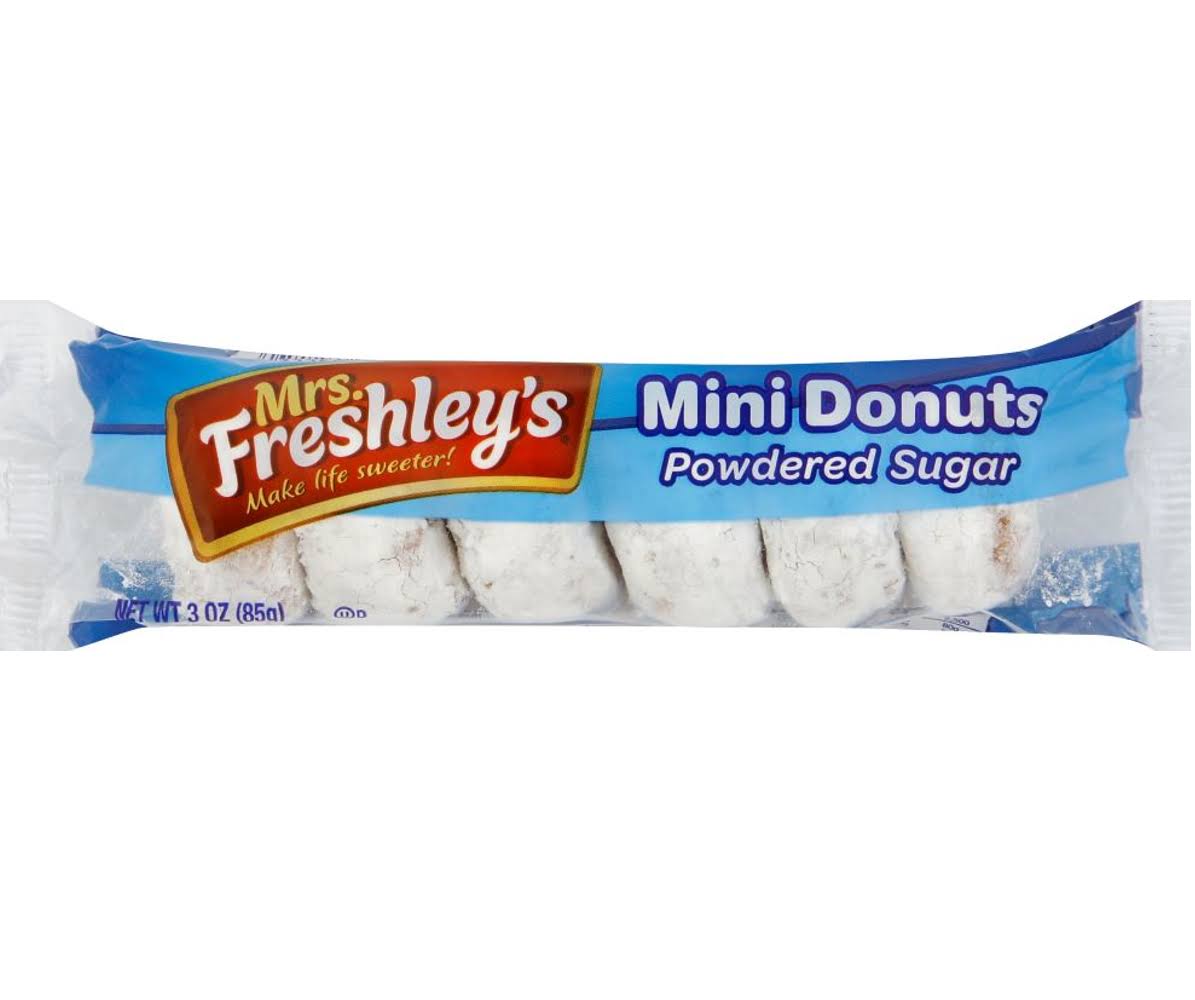 Mrs. Freshley's Mini Donuts - Powdered, 3oz, 6 Pack