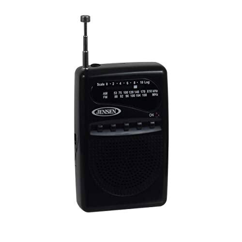 Jensen MR80 Am and Fm Portable Pocket Radio - Black
