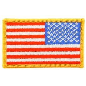 Eagle Emblems Pm1302 Patch-flag Usa, Rect.gold (right Arm) (2"x3-1/4")