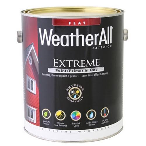 True Value Mfg Premium WeatherAll Extreme Exterior Flat Paint Primer - Black, 1gal