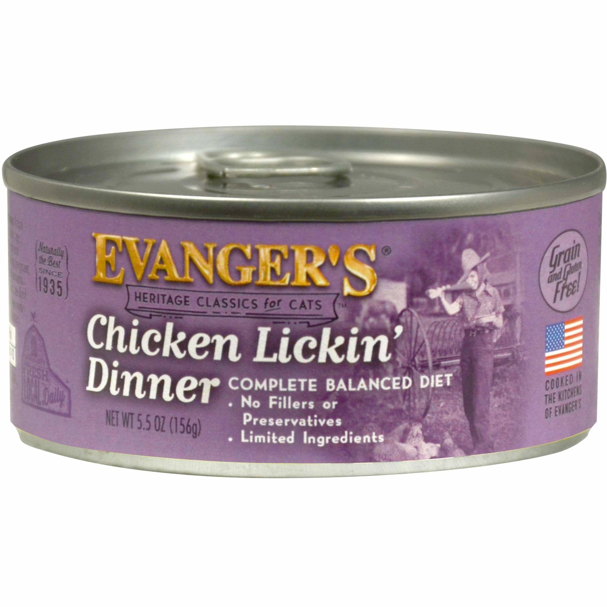 Evanger's Natural Cat Food - Chicken Lickin' Dinner