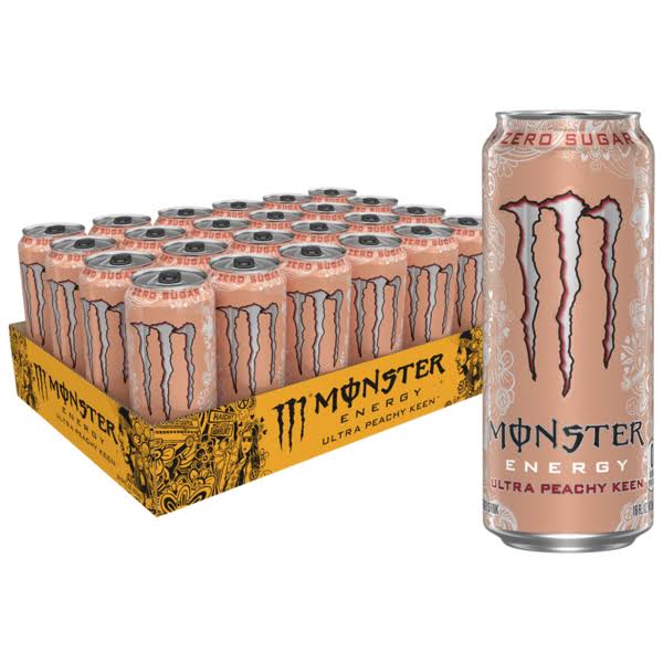 Monster Energy Drink, Ultra Peachy Keen - 16 fl oz