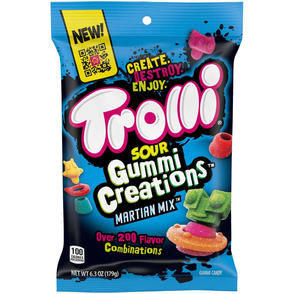 Trolli Gummi Creations Gummi Candy, Martian Mix, Sour - 6.3 oz