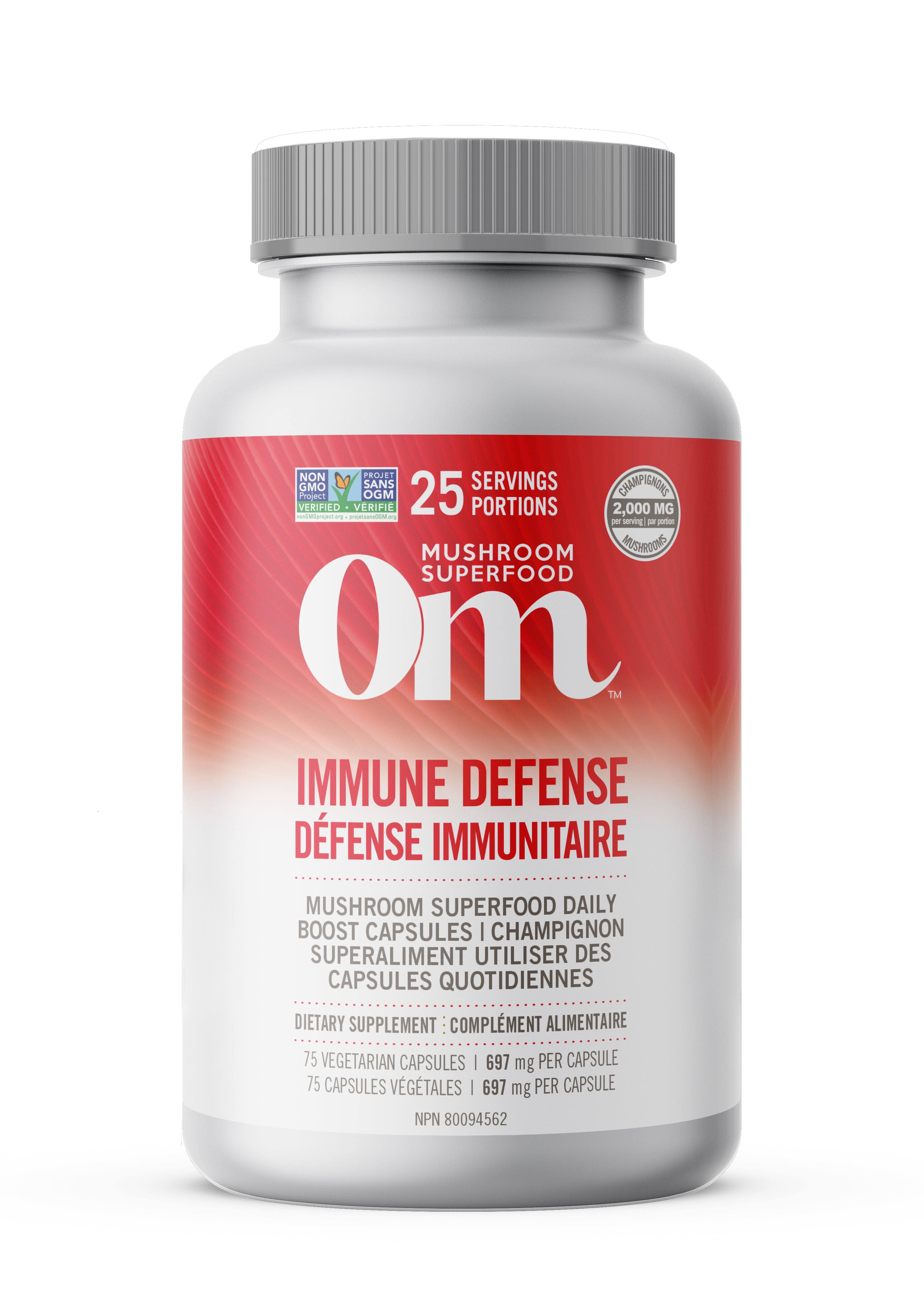 Om Immune Defense Mushroom Superfood (75 VCaps)