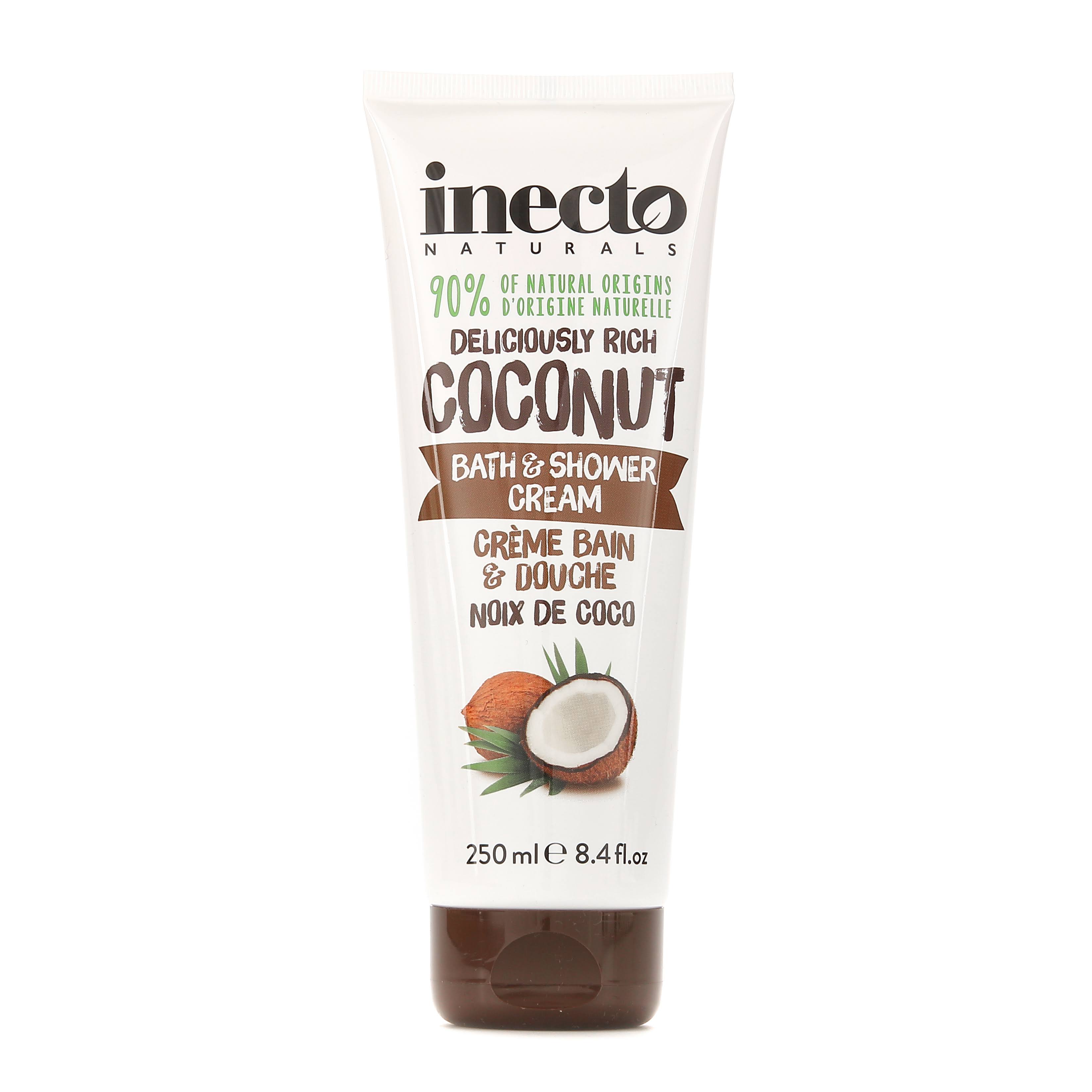 Inecto Bath & Shower Cream - Coconut, 250ml