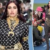 Madonna's Daughter Lourdes Leon Drips in Gold Chains on the Runway For Marine Serre's Runway Show
