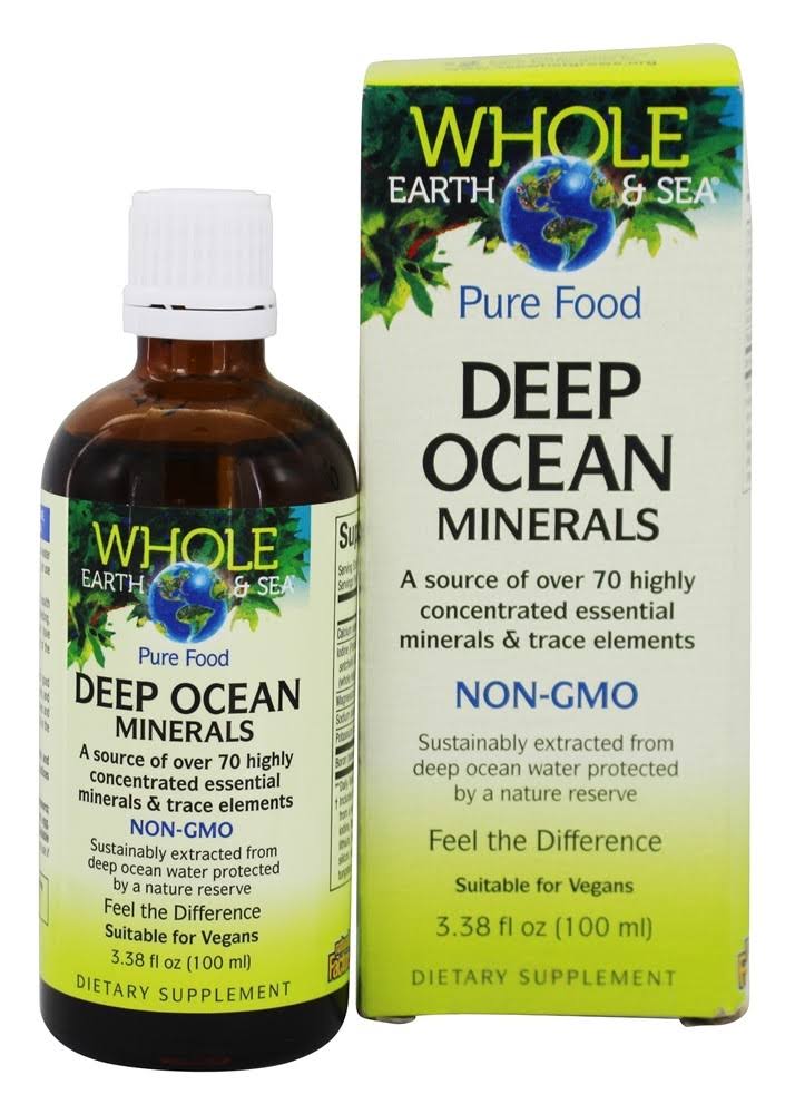 Natural Factors Whole Earth & Sea Deep Ocean Minerals Liquid 3.38 FL oz
