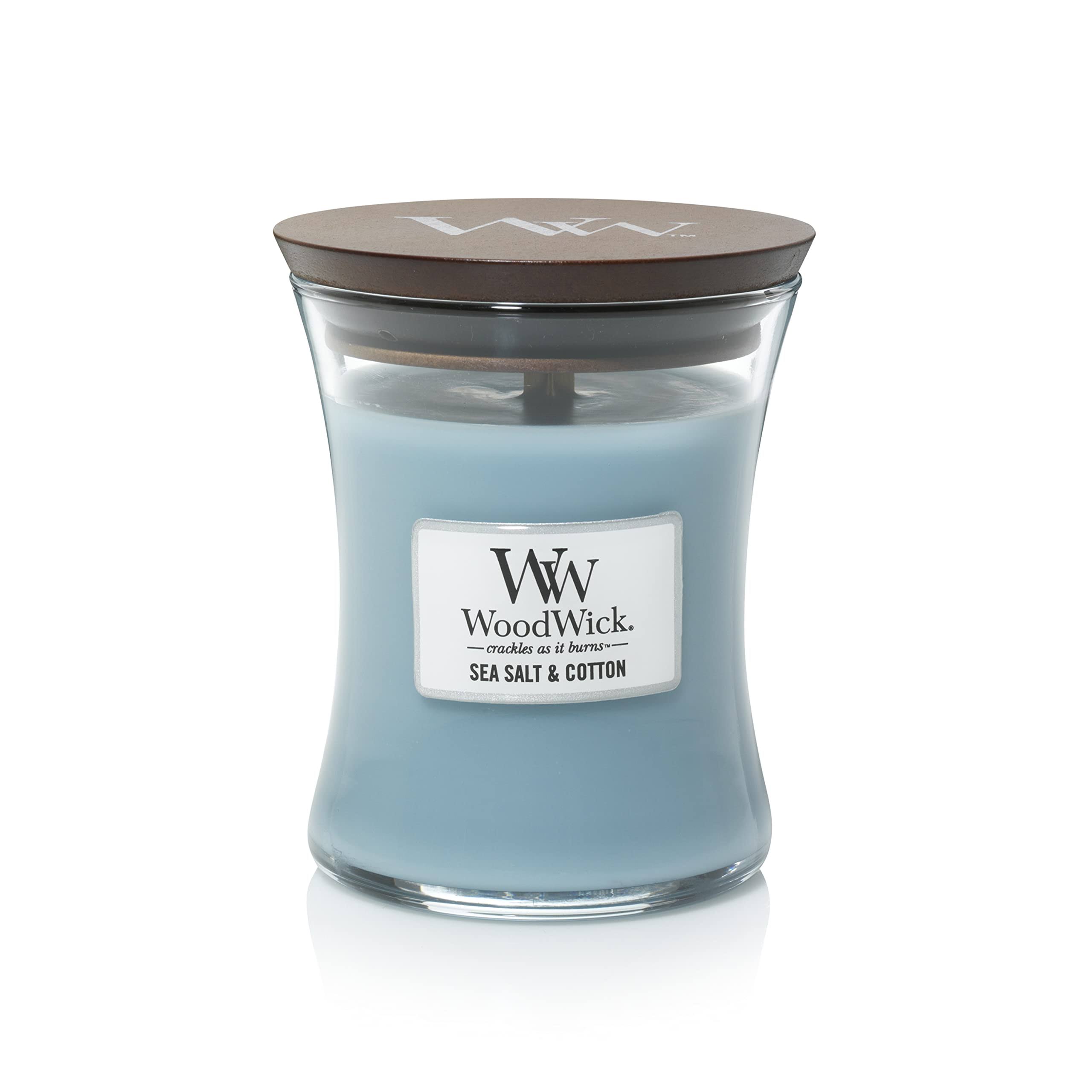 Woodwick Medium Candle - Sea Salt & Cotton