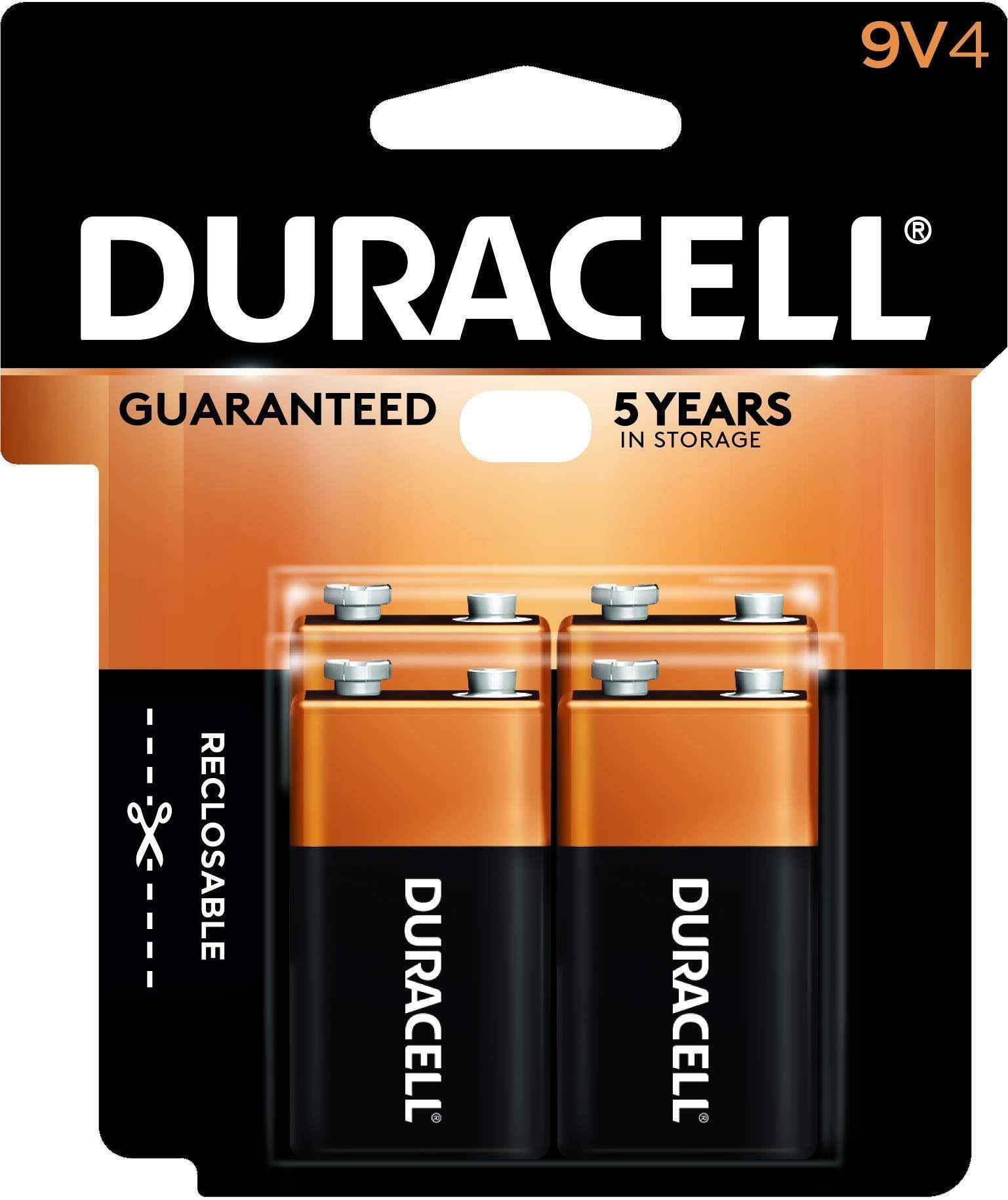 Duracell Coppertop Alkaline Batteries - 9V