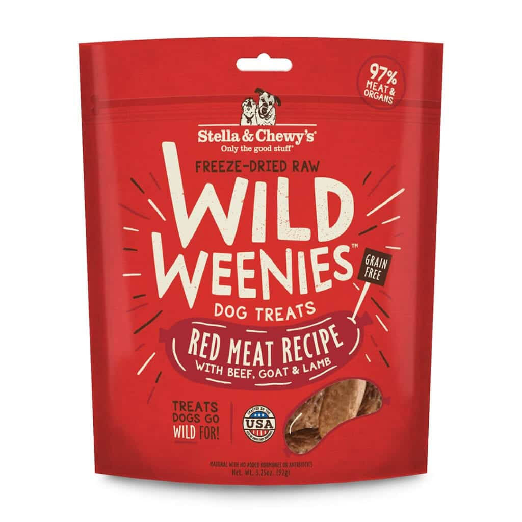 Stella & Chewy's Wild Weenies Freeze-Dried Raw Dog Treats - Red Meat Recipe - 3.25 oz.