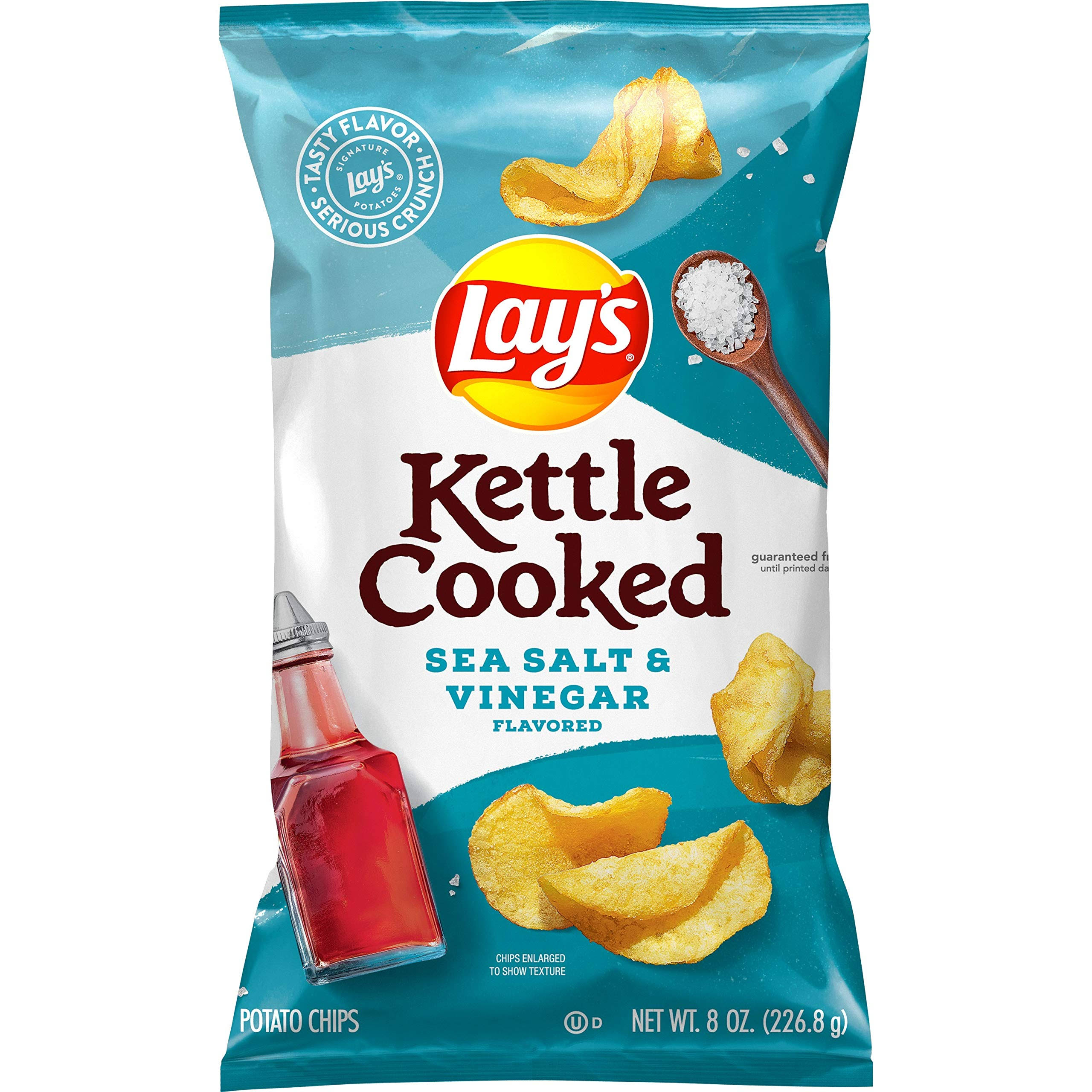 Lay's Kettle Cooked Potato Chips - Sea Salt & Vinegar
